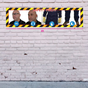 Safety at Work Signs - 8ft x 2ft PPE Banner - SKU 3674