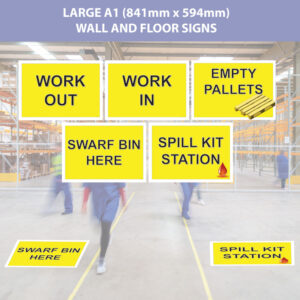 Factory Floor Signs - Wall and Floor Signs (A1 Size) - SKU 8601