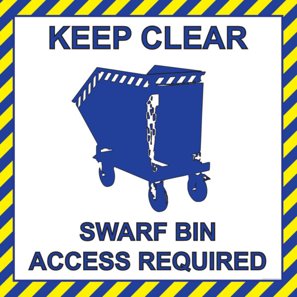 Swarf Bin Sign 1000 x 1000mm - SKU F784