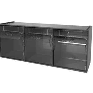 Bott Tilt View Bins - Tilt Box 3 Compartments . WxDxH: 600X200X242mm Plastic Ral 7016 _SKU-2513005.19