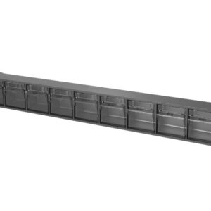 Clear Tilt Storage Boxes - Tilt Box Kit 9 Compartments (Pack of 3). WxDxH: 600X68X78mm Plastic Ral 7016 _SKU-2513043.19