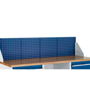 Bott Perfo Backpanel for Workbench - 1. 5M with End Wing Plates. WxDxH: 1486X332X457mm Ral 7035/5010 _SKU-07002201.11V