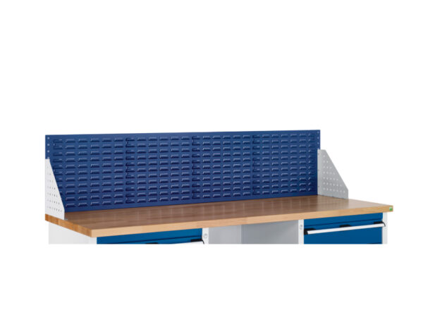 Bott Louvre Backpanel for Workbench - 1. 5M with End Wing Plates. WxDxH: 1486X332X457mm Ral 7035/5010 _SKU-07002203.11V