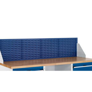 Bott Louvre Backpanel Attachment - Workbench 2. 0M with End Wing Plates. WxDxH: 1981X332X457mm Ral 7035/5010 _SKU-07002204.11V