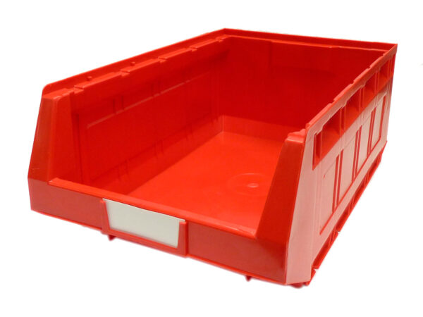 6 Plastic Parts Bins In Red - Plastic Bin Kit 2005 (Pack of 6). WxDxH: 303X485X190mm Red _SKU-13020433
