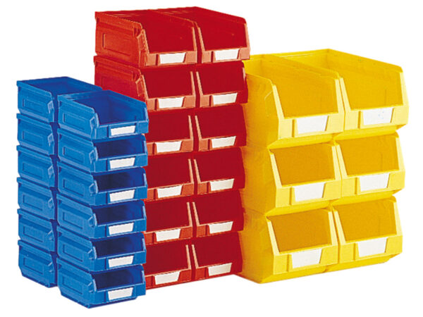 Workshop Storage Bins - Plastic Bin Kit Mixed (Pack of 30). Mixed Colours _SKU-13031002