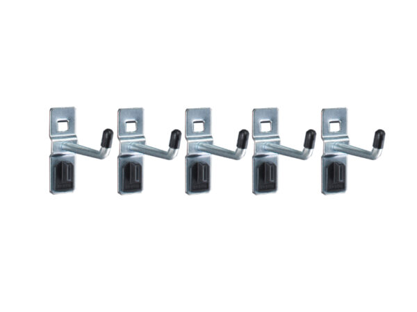 Pegboard Perfo Hook 50mm Pack of 5 - 6mm Diameter. WxDxH: 20X50X60mm Zinc Plated _SKU-14001098