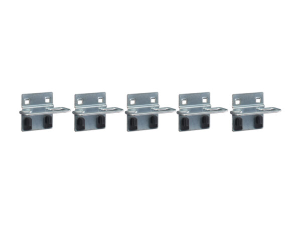 Tool Pegboard U Holder L 20 / W 56mm Dia 6mm - Pack of 5. WxDxH: 63X42X60mm Zinc Plated _SKU-14010017