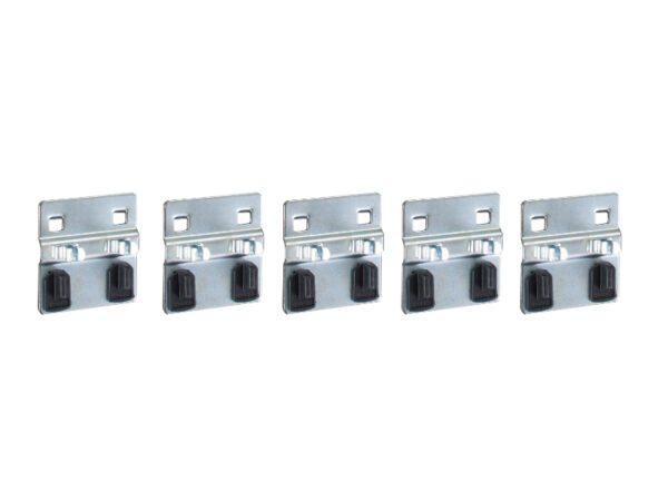 Tool Pegboard Perfo Double Spring Clip 6-9mm - Pack of 5. WxDxH: 60X20X60mm Zinc Plated _SKU-14013075