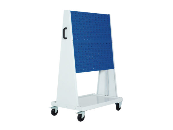 Bott Parts Bin Trolley - Perfo 6 Panel Trolley with 4 Louvre Panels. WxDxH: 1000X650X1600mm Ral 7035/5010 _SKU-14026027.11