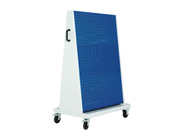 Tool Pegboard And Louvre Panel Trolley - Perfo 6 Panel Trolley with 2 Perfo, 2 Louvre Panels. WxDxH: 1000X650X1600mm Ral 7035/5010 _SKU-14026029.11