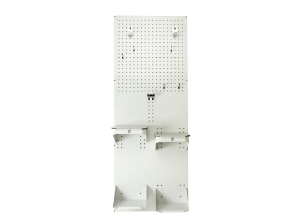 Cleaning Station with Hooks - Cleaning Station Panel with Bins And Hooks. Wxh: 750X1981mm Ral 7035 _SKU-14030197