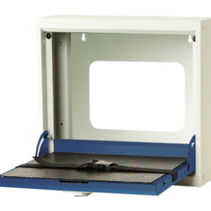 Wall Mounted Laptop Shelf - WxDxH: 500X150X410mm Ral 7035/5010 _SKU-16912350.11V