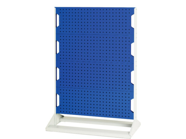 Tool Pegboard Stand - Perfo Panel Rack Single Sided with 4 Panels. WxDxH: 1000X550X1450mm Ral 7035/5010 _SKU-16917106.11V