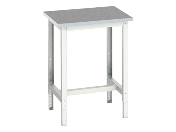 Adjustable Height Workbench - with Lino Worktop. WxDxH: 700X600X780-930mm Ral 7035 _SKU-16921501.16