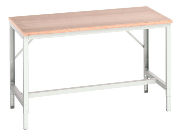 Heavy Duty Metal Frame Workbench - with Multiplex Worktop. WxDxH: 1500X800X780-930mm Ral 7035 _SKU-16921512.16
