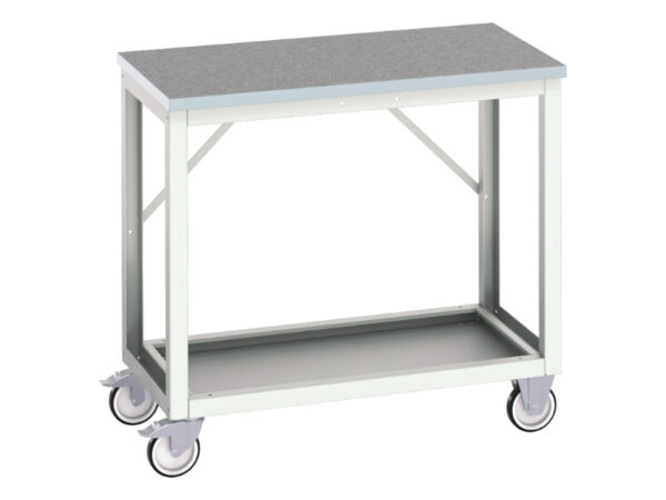 Portable Workbench - Verso Mobile Workstand with Lino Worktop. WxDxH: 1000X600X930mm Ral 7035 _SKU-16922103.16