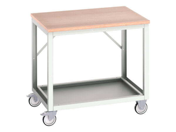 Workbench On Casters - Verso Mobile Workstand with Multiplex Worktop. WxDxH: 1000X800X930mm Ral 7035 _SKU-16922110.16