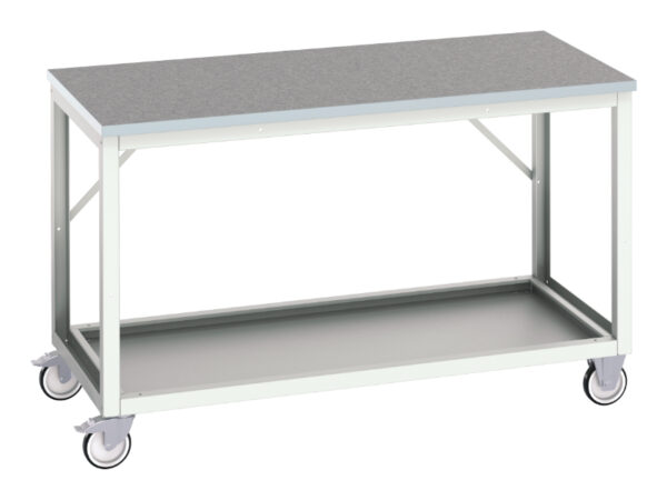 Bott Mobile Workstation - Verso Mobile Workstand with Lino Worktop. WxDxH: 1500X800X930mm Ral 7035 _SKU-16922113.16