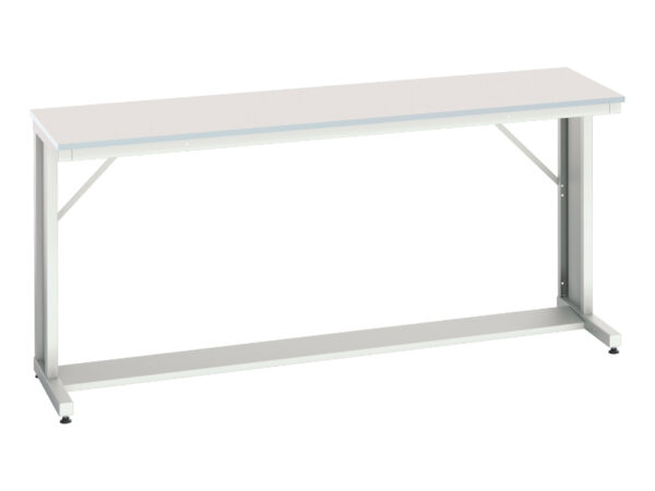 Verso Cantilever Bench with Mfc Worktop - WxDxH: 2000X600X930mm Ral 7035 _SKU-16922311.16