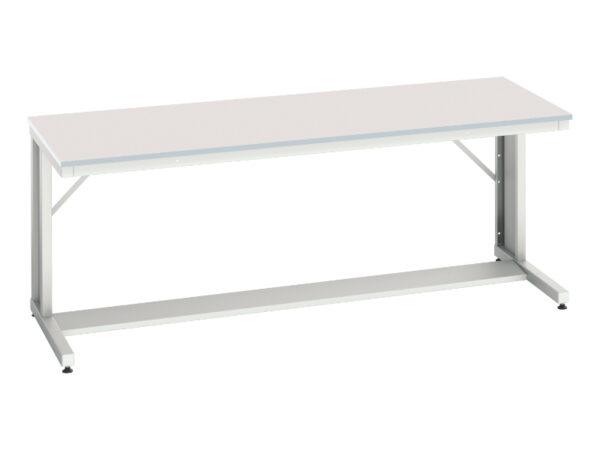 Strong Steek Workbench - Verso Cantilever Bench with Mfc Worktop. WxDxH: 2000X800X780mm Ral 7035 _SKU-16922329.16
