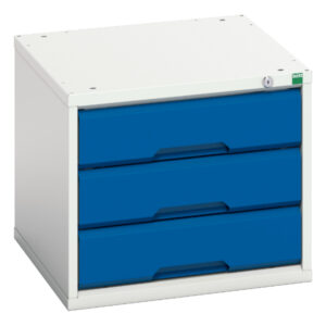 Bott Verso Drawer Storage Cabinet - Verso Drawer Storage Cabinet with 3 Drawers. WxDxH: 525X550X450mm Ral 7035/5010 _SKU-16925001.11