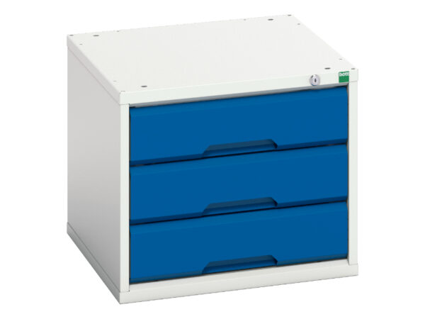 Bott Verso Drawer Storage Cabinet - Verso Drawer Storage Cabinet with 3 Drawers. WxDxH: 525X550X450mm Ral 7035/5010 _SKU-16925001.11