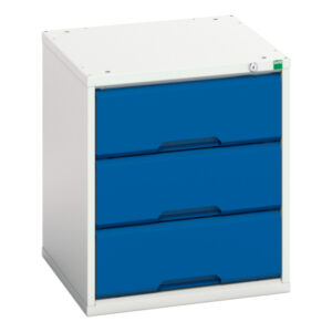 Bott Verso Storage Cabinet - Verso Drawer Storage Cabinet with 3 Drawers. WxDxH: 525X550X600mm Ral 7035/5010 _SKU-16925003.11