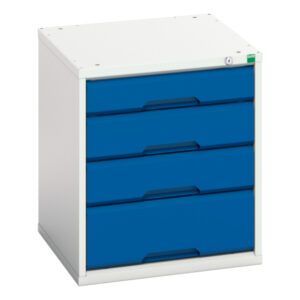 Bott Verso Drawer Storage Cabinet with 4 Drawers - Verso Drawer Storage Cabinet with 4 Drawers. WxDxH: 525X550X600mm Ral 7035/5010 _SKU-16925004.11