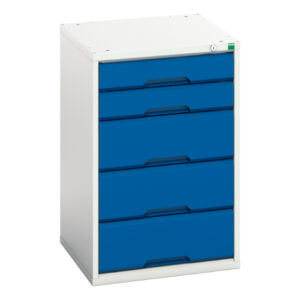 Verso Drawer Storage Cabinet with 5 Drawers. - WxDxH: 525X550X800mm Ral 7035/5010 _SKU-16925012.11