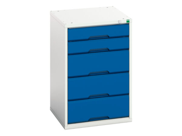 Verso Drawer Storage Cabinet with 5 Drawers. - WxDxH: 525X550X800mm Ral 7035/5010 _SKU-16925012.11