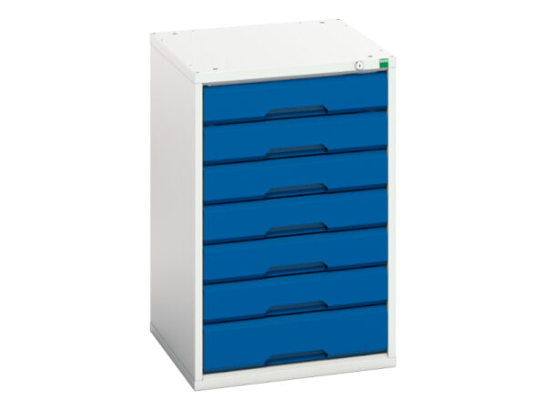 7 Drawer Workshop Set of Drawers - WxDxH: 525X550X800mm Ral 7035/5010 _SKU-16925015.11