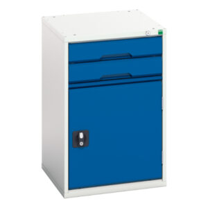 Bott 2 Drawer Storage Cabinet - Verso 2 Drawer Cupboard Storage. WxDxH: 525X550X800mm Ral 7035/5010 _SKU-16925016.11
