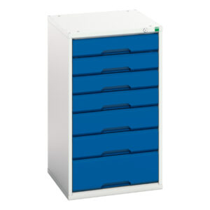 Bott Verso Industrial Workshop Drawers - Verso Drawer Storage Cabinet with 7 Drawers. WxDxH: 525X550X900mm Ral 7035/5010 _SKU-16925029.11
