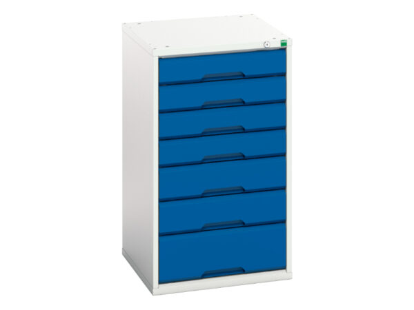 Bott Verso Industrial Workshop Drawers - Verso Drawer Storage Cabinet with 7 Drawers. WxDxH: 525X550X900mm Ral 7035/5010 _SKU-16925029.11