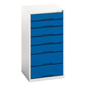 Bott Verso 7 Drawer Storage Cabinet - WxDxH: 525X550X1000mm Ral 7035/5010 _SKU-16925049.11