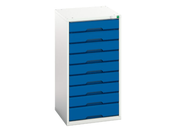 Bott Verso Storage Cabinet - with 9 Drawers. WxDxH: 525X550X1000mm Ral 7035/5010 _SKU-16925057.11