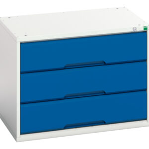 800mm Heavy Duty Drawer Storage Cabinet - Verso Drawer Storage Cabinet with 3 Drawers. WxDxH: 800X550X600mm Ral 7035/5010 _SKU-16925103.11