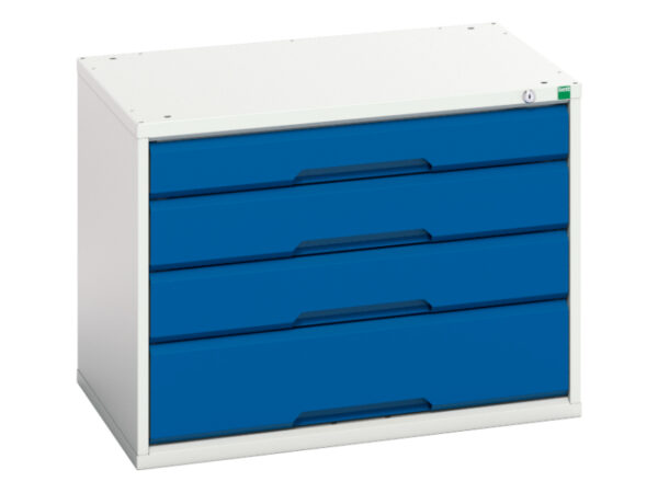 Metal Workshop Storage Cabinet with Drawers - 4 Drawers. WxDxH: 800X550X600mm Ral 7035/5010 _SKU-16925104.11