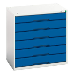 800mm Set of Workshop Drawers - Verso Drawer Storage Cabinet with 6 Drawers. WxDxH: 800X550X800mm Ral 7035/5010 _SKU-16925114.11