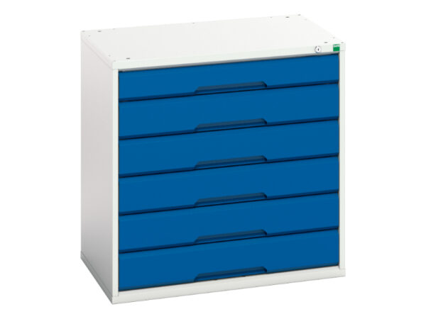 800mm Set of Workshop Drawers - Verso Drawer Storage Cabinet with 6 Drawers. WxDxH: 800X550X800mm Ral 7035/5010 _SKU-16925114.11