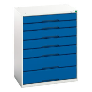 Bott Industrial Drawers Metal - Verso Drawer Storage Cabinet with 7 Drawers. WxDxH: 800X550X1000mm Ral 7035/5010 _SKU-16925149.11