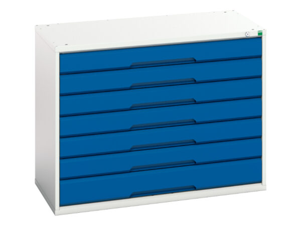 Verso Drawer Storage Cabinet with 7 Drawers. WxDxH: 1050X550X800mm Ral 7035/5010 _SKU-16925215.11