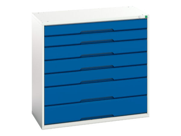 Verso Drawer Storage Cabinet with 7 Drawers. WxDxH: 1050X550X1000mm Ral 7035/5010 _SKU-16925249.11