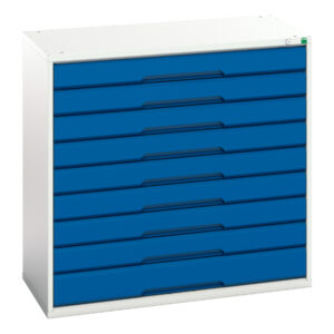 Verso Drawer Storage Cabinet with 9 Drawers. WxDxH: 1050X550X1000mm Ral 7035/5010 _SKU-16925257.11