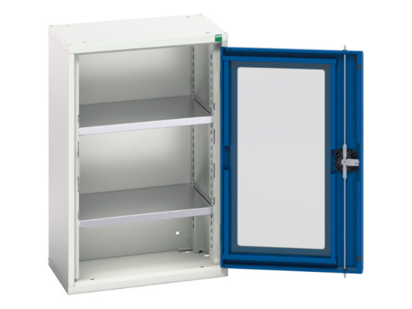 Verso Window Door Cupboard Storage with 2 Shelves - WxDxH: 525X350X800mm Ral 7035/5010 _SKU-16926070.11