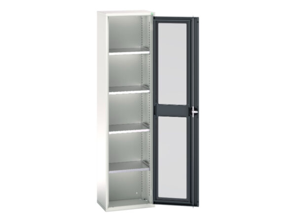 Verso Window Door Cupboard Storage with 4 Shelves. WxDxH: 525X350X2000mm Ral 7035/7016 _SKU-16926073.19