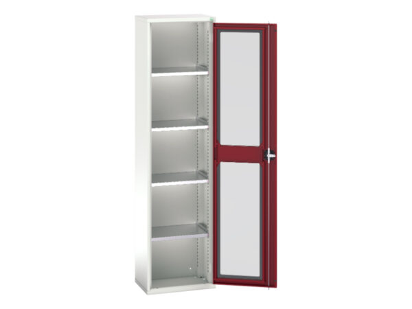 Verso Window Door Cupboard Storage with 4 Shelves. WxDxH: 525X350X2000mm Ral 7035/3004 _SKU-16926073.24