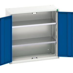 Cheap Metal Cupboard Storage - Verso Wall / Shelf Cupboard Storage with 2 Shelves. WxDxH: 800X350X800mm Ral 7035/5010 _SKU-16926108.11