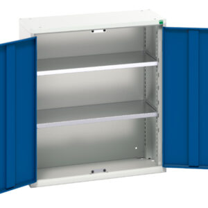 Small Metal General Storage Cupboard Storages - Verso Wall / Shelf Cupboard Storage with 2 Shelves. WxDxH: 800X350X900mm Ral 7035/5010 _SKU-16926111.11